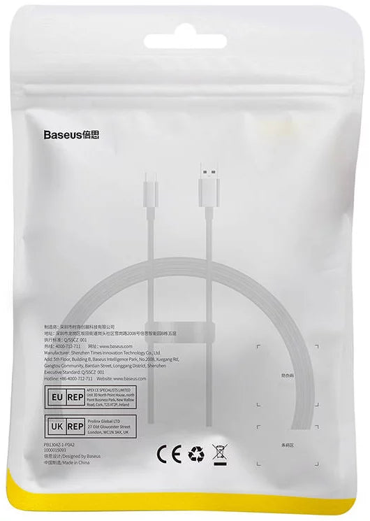 Baseus Superior 100W USB to USB-C Cable (1m, Black) – Fast Charging & Data Sync