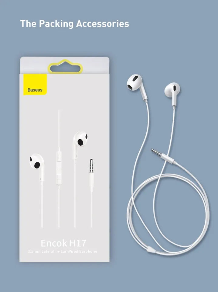 Baseus Enock H17 3.5mm Handsfree – High-Quality Sound & Comfort