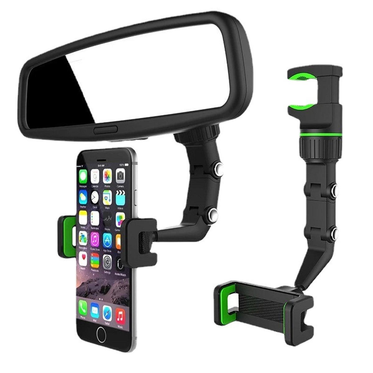 360° Car Rearview Mirror Phone Holder B06 – Adjustable Rotating Mobile Mount | Best Price in Pakistan