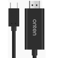 Onten 9582B Type-C to HDMI 4K Cable (1.8m, Silver) – Ultra HD Display for Laptops, Tablets & Smartphones