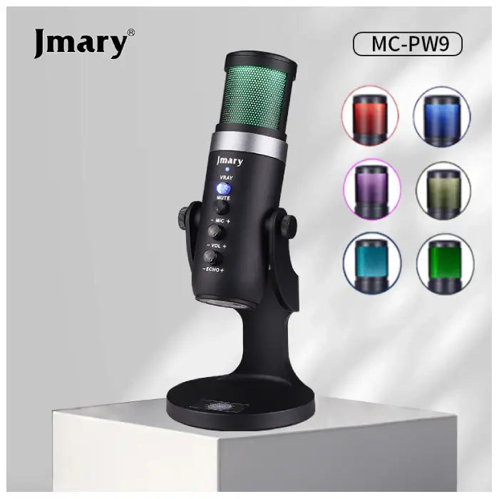 Jamary MC-PW9 RGB USB Microphone – Professional Sound Quality at the Best Price in Pakistan