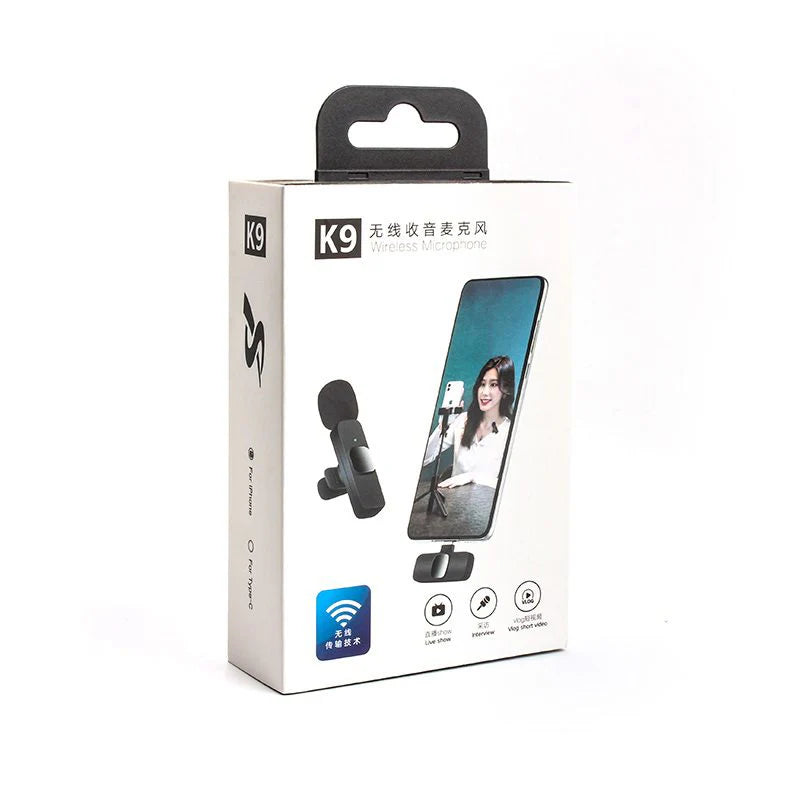 K9 Wireless MIC – High-Quality Lavalier Microphone for Clear Audio Recording
