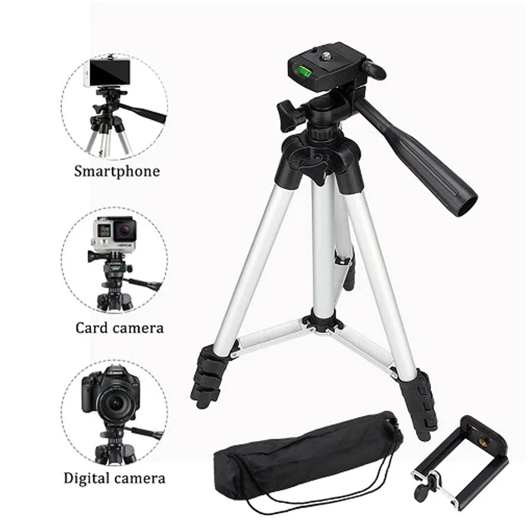 Tripod Camera Stand 3110 – Lightweight, Adjustable, & Universal for Smartphones & Cameras